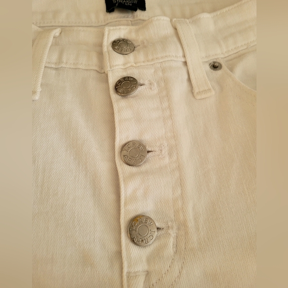 J.Crew Factory white Essential Straight denim jean button fly 28 - Picture 3 of 8